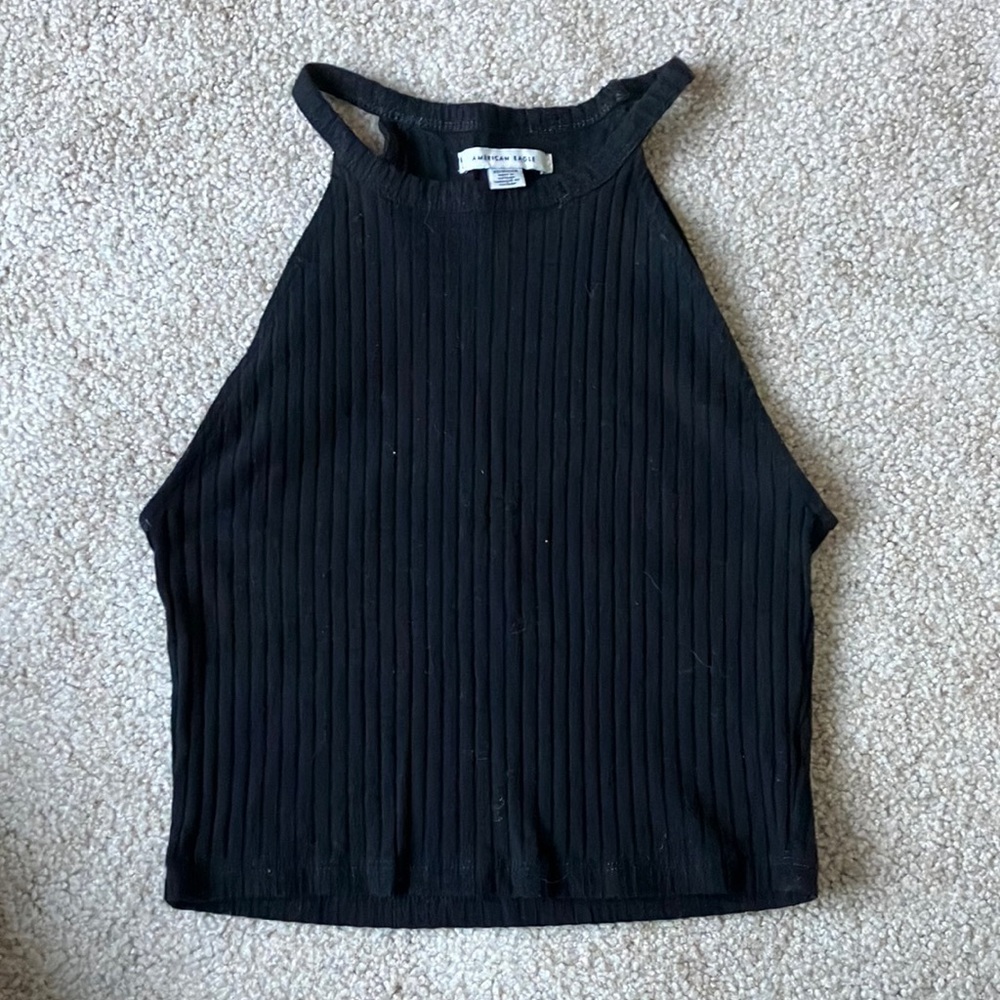 Black American Eagle cropped tank top